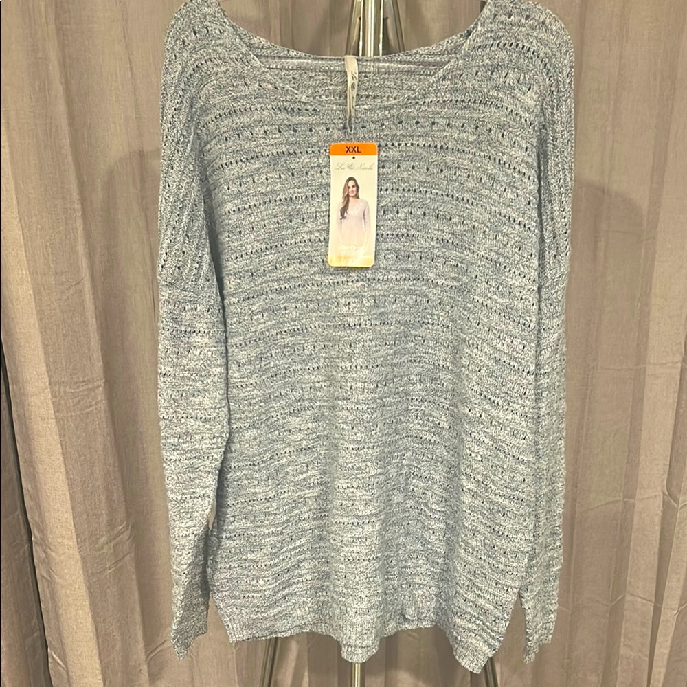 Leo & Nicole Blue‎ Crew Neck Sweater